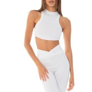 ARE YOU AM I - IMPI white sleeveless crop tank top New with tags size Small
